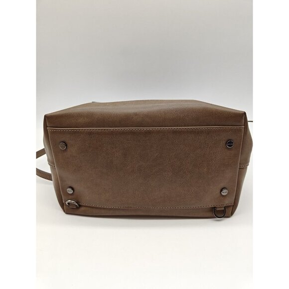Calvin Klein Aurora Faux Leather Convertible Tote Backpack- Brown/taupe main image 13
